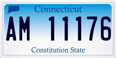 CT license plate AM11176