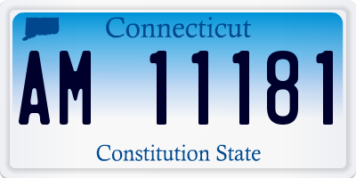 CT license plate AM11181