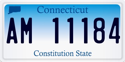 CT license plate AM11184