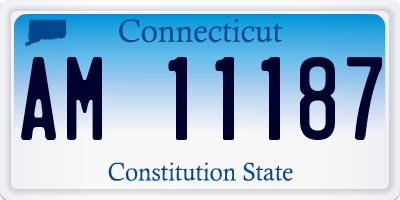 CT license plate AM11187