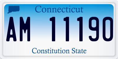 CT license plate AM11190