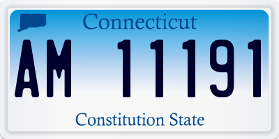 CT license plate AM11191