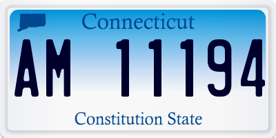 CT license plate AM11194