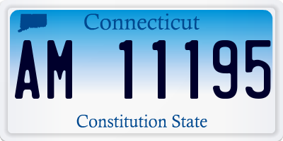 CT license plate AM11195
