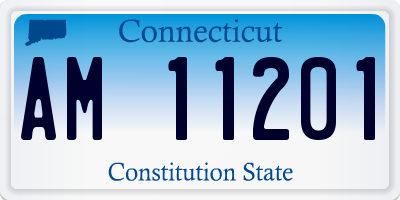 CT license plate AM11201
