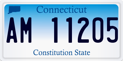 CT license plate AM11205