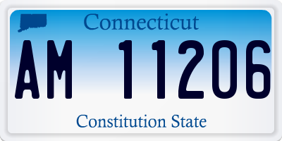 CT license plate AM11206