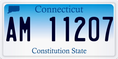 CT license plate AM11207