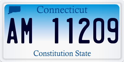 CT license plate AM11209