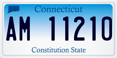 CT license plate AM11210