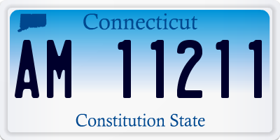 CT license plate AM11211