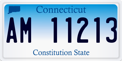 CT license plate AM11213