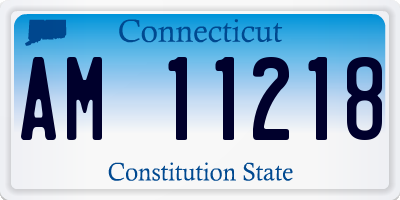 CT license plate AM11218