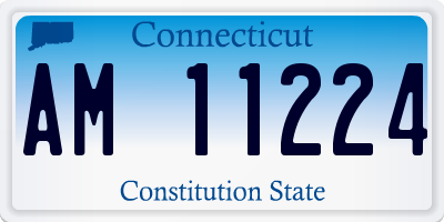 CT license plate AM11224
