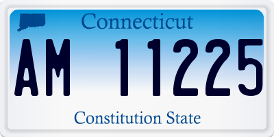 CT license plate AM11225