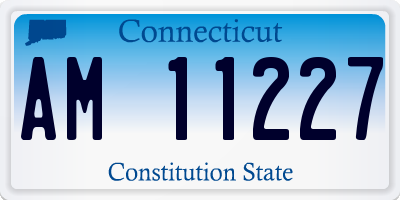 CT license plate AM11227