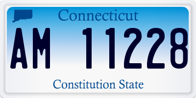 CT license plate AM11228