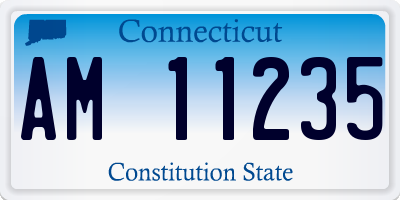 CT license plate AM11235