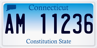 CT license plate AM11236