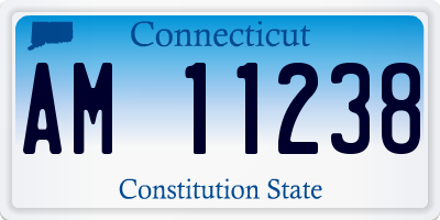 CT license plate AM11238