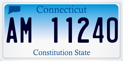 CT license plate AM11240