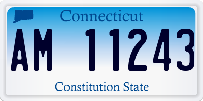 CT license plate AM11243
