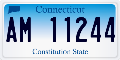 CT license plate AM11244