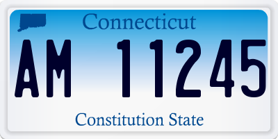 CT license plate AM11245