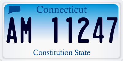 CT license plate AM11247