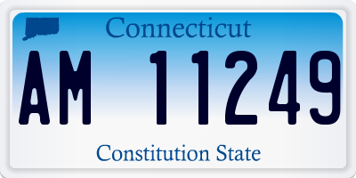 CT license plate AM11249