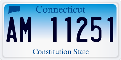 CT license plate AM11251