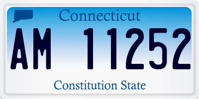 CT license plate AM11252