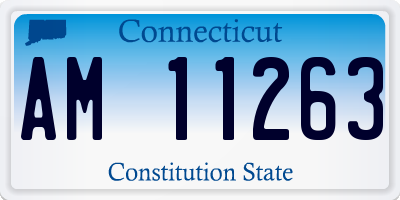 CT license plate AM11263