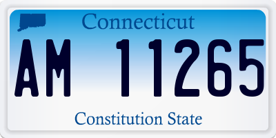 CT license plate AM11265