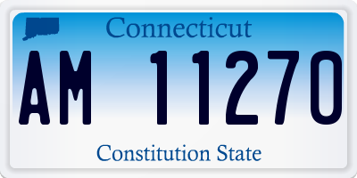 CT license plate AM11270