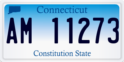 CT license plate AM11273