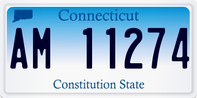 CT license plate AM11274