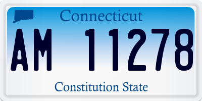 CT license plate AM11278