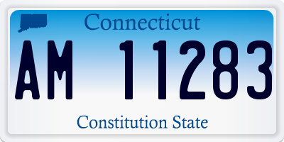 CT license plate AM11283