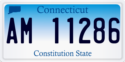 CT license plate AM11286