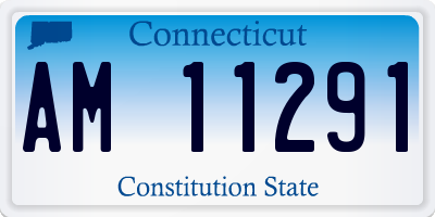 CT license plate AM11291