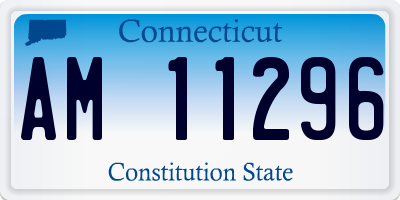 CT license plate AM11296