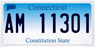 CT license plate AM11301