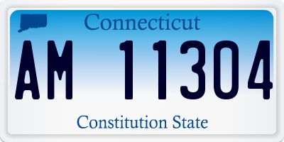 CT license plate AM11304