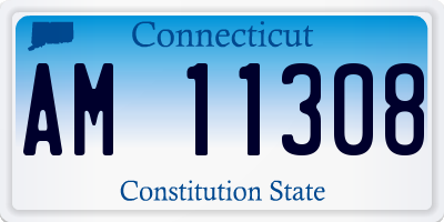 CT license plate AM11308
