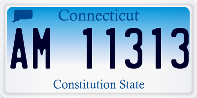 CT license plate AM11313