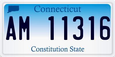 CT license plate AM11316