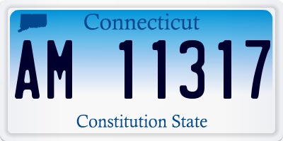 CT license plate AM11317