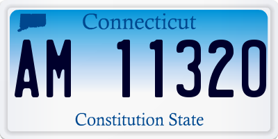 CT license plate AM11320