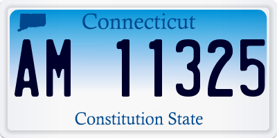 CT license plate AM11325